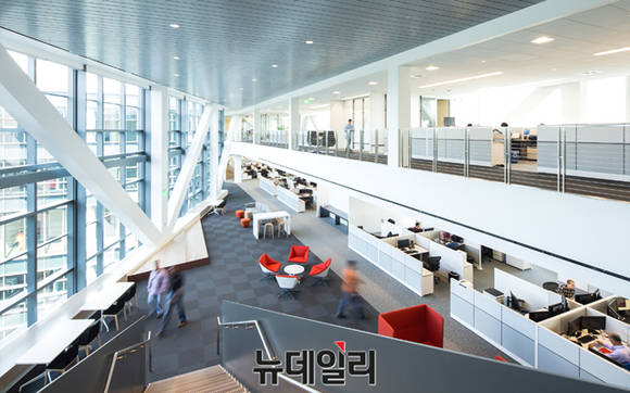 ▲ 미국 실리콘밸리에 위치한 삼성전자 SSIC(Samsung Strategy & Innovation Center) 내부 모습. ⓒ삼성전자