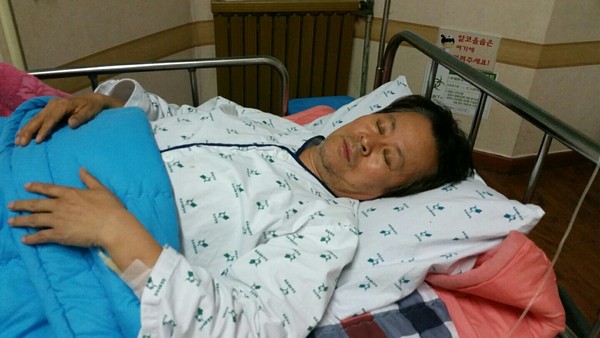 ▲ 단식농성중 입원한 고진광예비후보ⓒ고진광