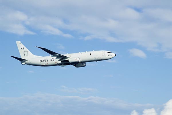 ▲ 美해군이 싱가포르에 순환배치한 최신 대잠초계기 P-8 포세이돈. ⓒ美해군 공개사진