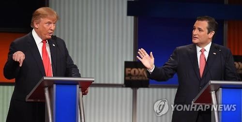 ▲ 미 공화당 대선후보, 도널드 트럼프 v 테드 크루즈(연합뉴스)
