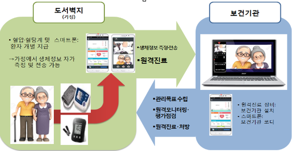 ▲ 원격의료 서비스 모형. ⓒ보건복지부
