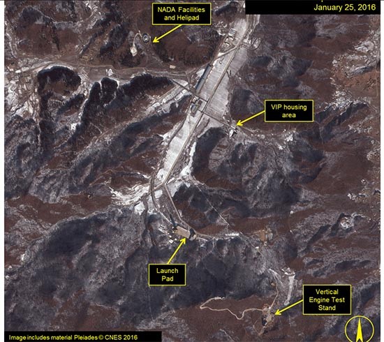 ▲ 북한전문매체 '38노스'가 공개한 北평안북도 동창리 미사일 시험장의 위성사진. ⓒ美38노스 화면 캡쳐