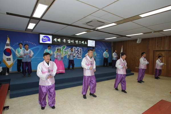 ▲ 하하체조 장면.ⓒ진천군