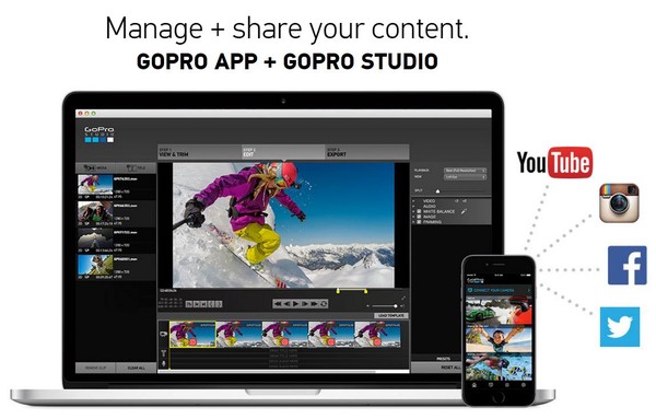 ▲ 고프로 APP & GoPro Studio ⓒGoPro 본사 홈페이지