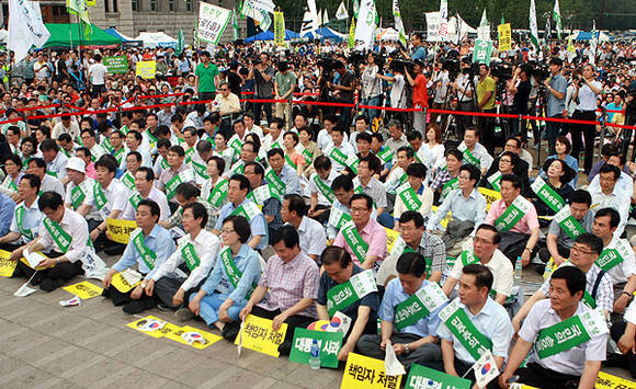 ▲ 야당의 장외투쟁