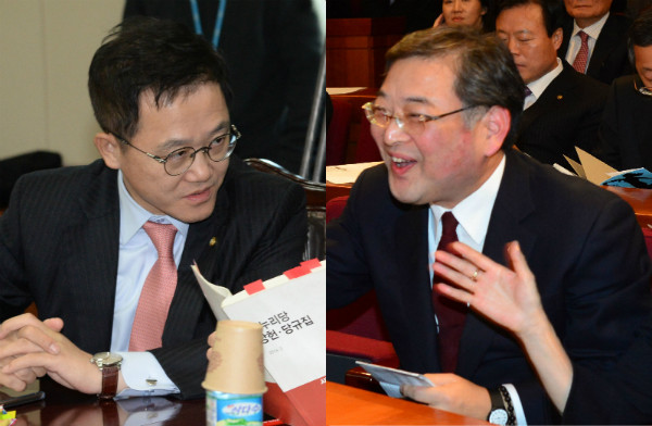 ▲ 새누리당 강석훈 의원(서울 서초을·사진 왼쪽)과 길정우 의원(서울 양천갑·오른쪽). ⓒ뉴시스 사진DB