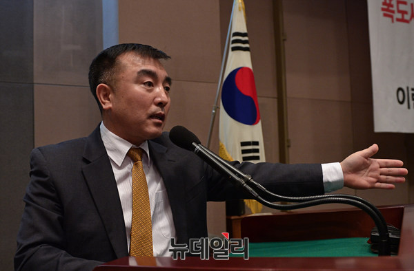 ▲ 김동일 제주4.3사건진상규명국민모임 사무총장. ⓒ뉴데일리 정상윤 기자