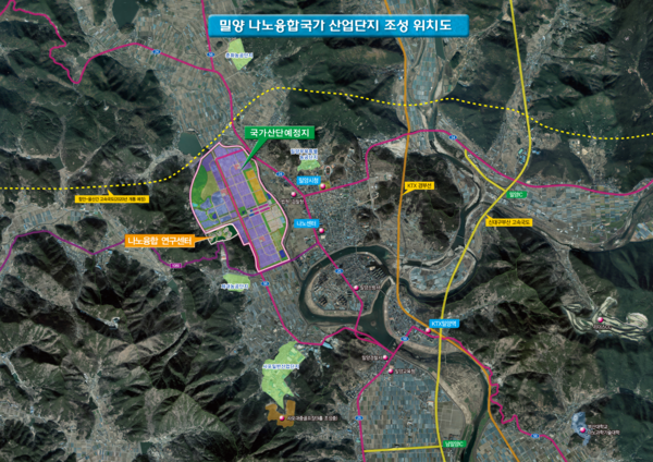▲ 밀양 나노국가산단 조성 위치도ⓒ경남도