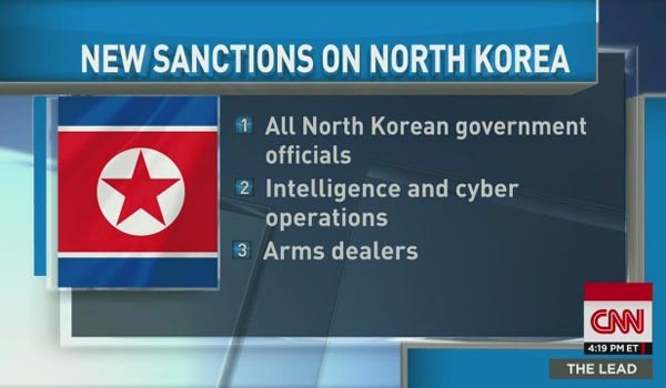 ▲ 美정부가 2015년 1월 추진했던 신규 대북제재 보도 내용. 美경제전문지 '블룸버그'는 북한과 중국 은행들 간의 커넥션 의혹을 제기하며, 중국 은행이 움직이지 않으면 대북제재의 효용성이 떨어질 것이라고 지적했다. ⓒ2015년 1월 美 CNN 대북제재 관련보도 캡쳐