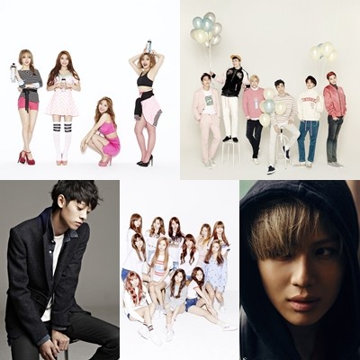▲ ⓒ(위, 왼쪽부터) RBW, TS엔터테인먼트, CJ엔터테인먼트, 스타쉽엔터테인먼트, SM엔터테인먼트 제공