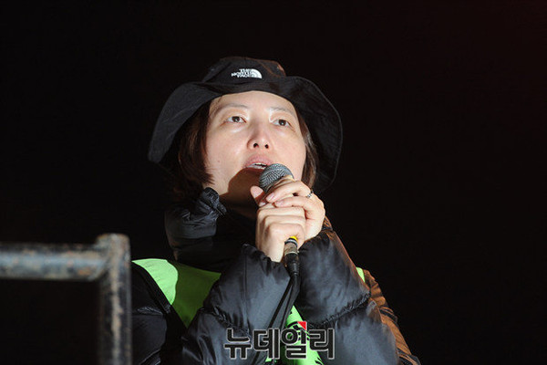 ▲ 백남기씨 딸 백도라지씨. ⓒ뉴데일리정재훈 기자