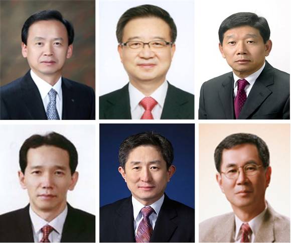 ▲ 정수진 하나카드 사장 후보, 권오훈 하나생명 사장 후보, 황종섭 하나저축은행 사장 후보, 박원구 하나금융지주 신임 사외이사, 이진국 하나금융투자 사장 후보, 정경선 하나에프엔아이 사장 후보.ⓒ하나금융지주