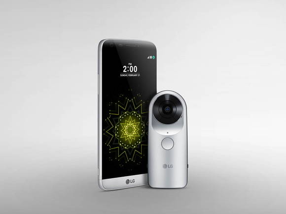 ▲ LG G5와 360캠. ⓒLG전자