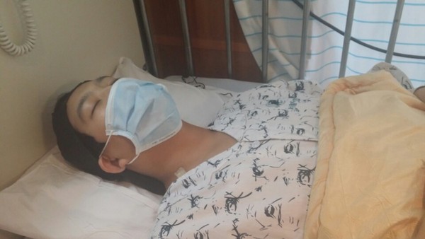 ▲ 병원에서 항암치료 중인 정상엽군ⓒ정상엽 부모