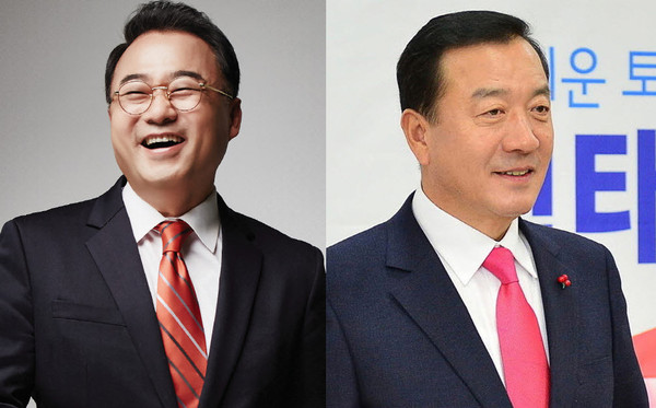 ▲ 새누리당 결선여론조사(제천단양)에 오른 권석창(왼쪽), 엄태영 예비후보ⓒ권석창, 엄태영 사무실