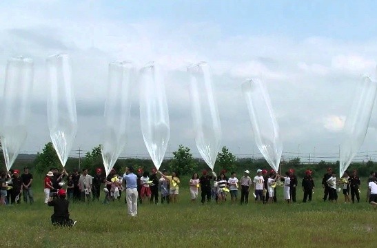 ▲ 대북전단 살포 현장ⓒ국민행동본부