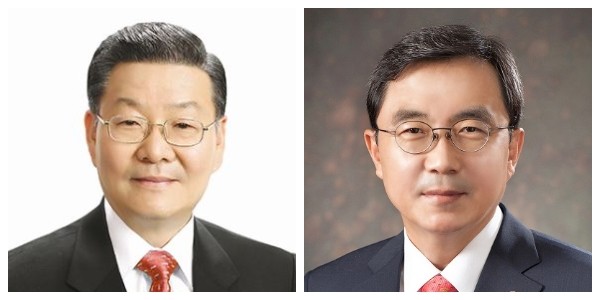 ▲ 이기용 전 충북도교육감(왼쪽)과 경대수 새누리당 국회의원.ⓒ새누리당 충북도당