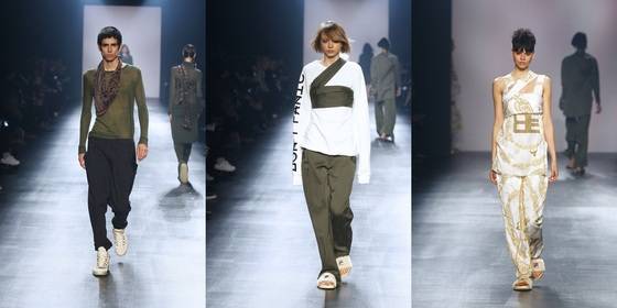 ▲ 2016 FW 뉴욕패션위크에서 선보인 '휠라 헤리티지 풋웨어 라인'.ⓒ휠라