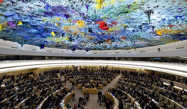 ▲ 스위스 제네바의 유엔인권이사회(UNHRC) 모습. ⓒ터키 MUNTR 협회 화면 캡쳐