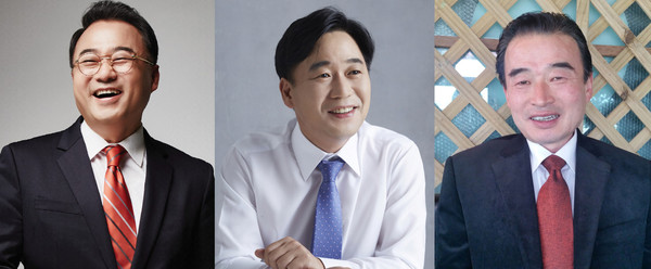 ▲ 제천단양선거구 권석창(왼쪽부터), 이후삼, 김대부 후보ⓒ각 후보 선거사무소