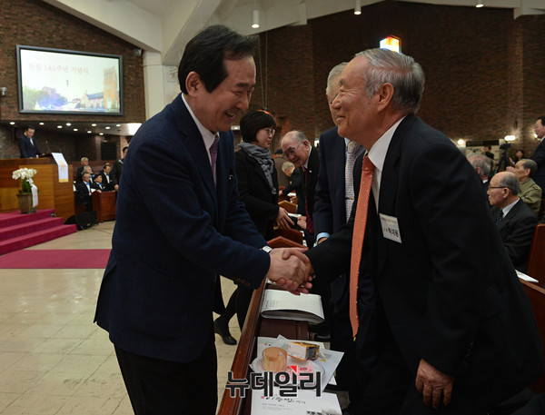 ▲ 기념식에 참석한 정세균 의원 ⓒ뉴데일리 정상윤