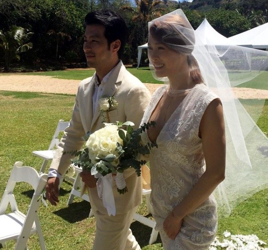 ▲ 결혼식을 올리고 있는 가희-양준무 커플.  ⓒ 가희 인스타그램