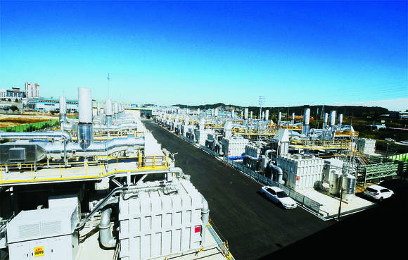 ▲ 포스코에너지의 연료전지가 설치된 경기도 화성 발전단지 모습.ⓒ포스코