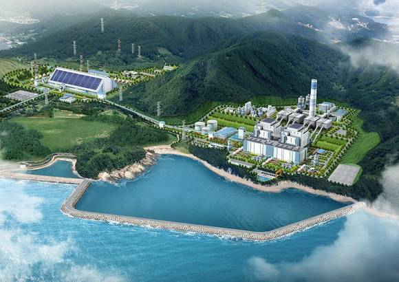 ▲ 한미글로벌 컨소시엄이 사업비 187억원 규모의 고성화이화력발전소 건설사업관리(CM) 용역을 수주했다. 사진은 고성화이화력발전소 조감도.ⓒ한미글로벌