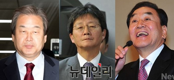 ▲ 좌측부터 새누리당 김무성 대표, 무소속 유승민 의원, 무소속 이재오 의원. ⓒ뉴데일리 이종현 기자