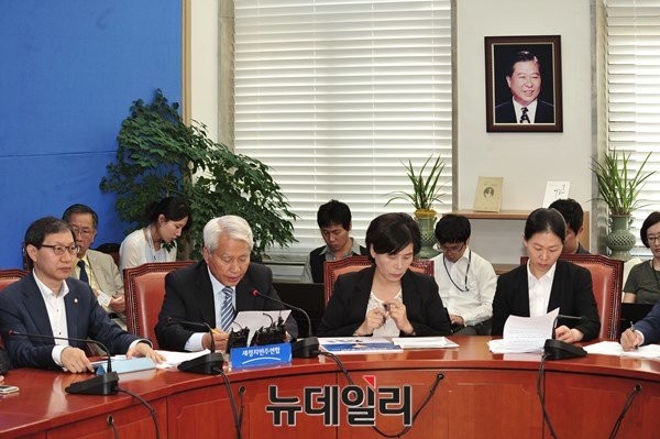 ▲ 지난 1월 더불어민주당 당대표 회의실 모습.ⓒ뉴데일리 정상윤 기자