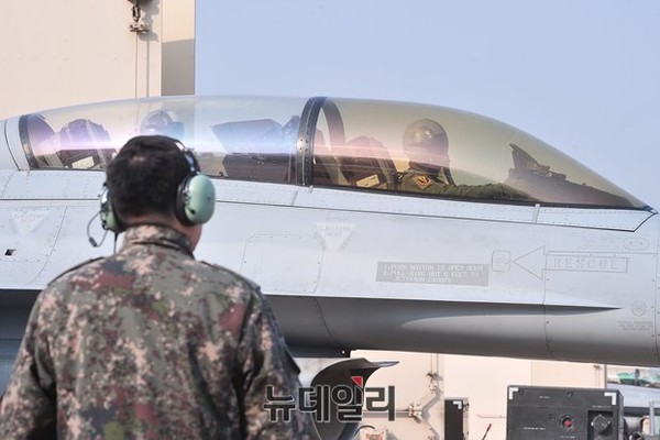 ▲ F-16D.ⓒ정재훈 뉴데일리 사진기자