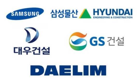 ▲ 건설사들이 올 1분기부터 적용되는 금융위원회 등 정부 당국의 회계 기준 강화 방침에 우려를 감추지 못하고 있다. 사진은 상장된 대형 건설사 로고.ⓒ각 사