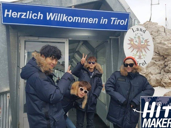 ▲ 추크슈피체 만년설을 녹이는 꽃미남 4인방의 햇살 미모.