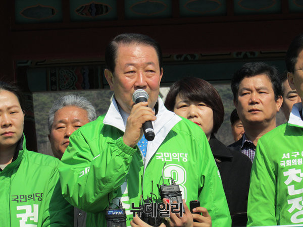 ▲ 국민의당 박주선 후보(광주 동남을). ⓒ광주=뉴데일리 정도원 기자