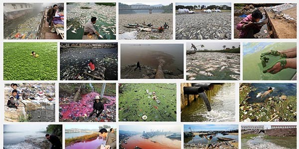 ▲ 중국의 환경오염은 초미세먼지에서 그치지 않는다. 사진은 구글에서 'china water pollution'으로 검색하면 나타나는 결과. ⓒ구글 이미지 검색 화면캡쳐