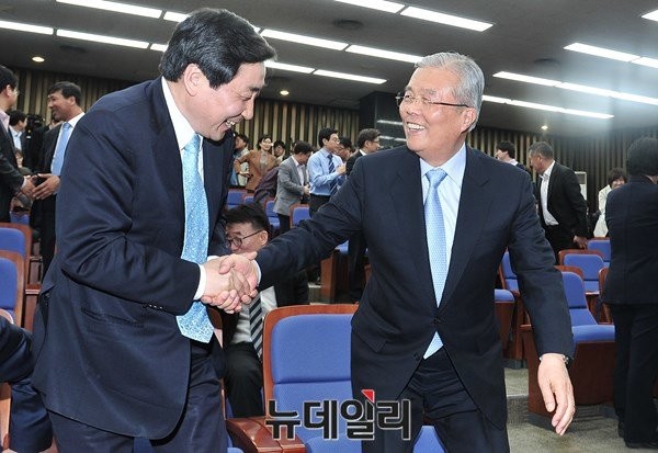 ▲ 더불어민주당 김종인 대표가 15일 중앙선대위 해단식에서 