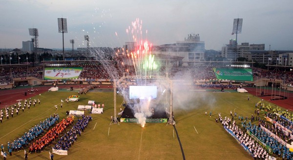 ▲ 지난해 충북 청주에서 열린 제54회 충북도민체전 개막식 장면.ⓒ충북체육회