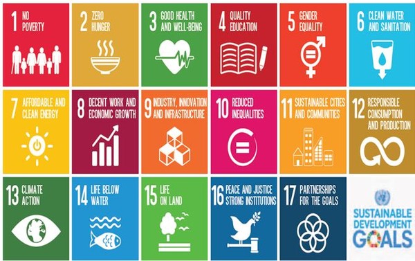 ▲ UN에서 발표한 지속가능발전목표(SDGs) 시그너쳐.ⓒ충북도지속발전협의회