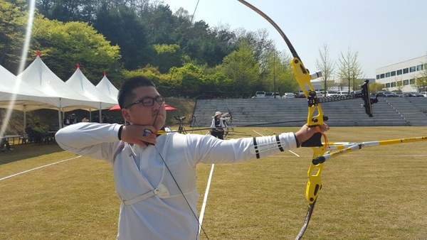 ▲ 충북 청주시청 양궁부 김우진 선수.ⓒ청주시