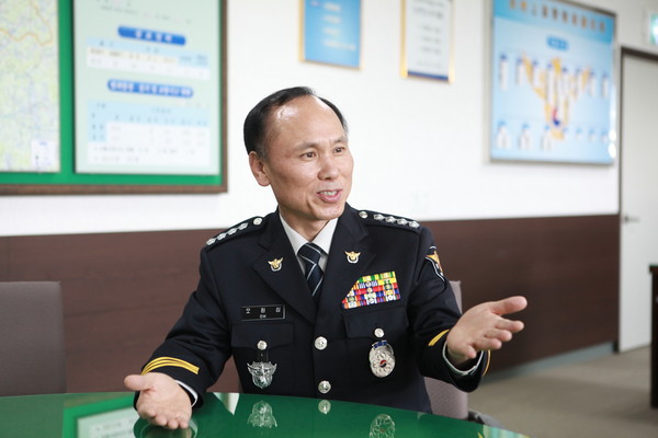 ▲ 취임 100일을 맞은 오원심 청주상당경찰서장.ⓒ청주상당경찰서