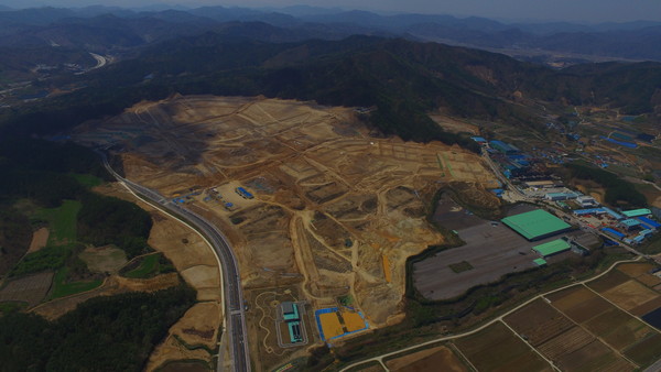 ▲ 영동산업단지를 드론으로 촬영한 모습.ⓒ영동군