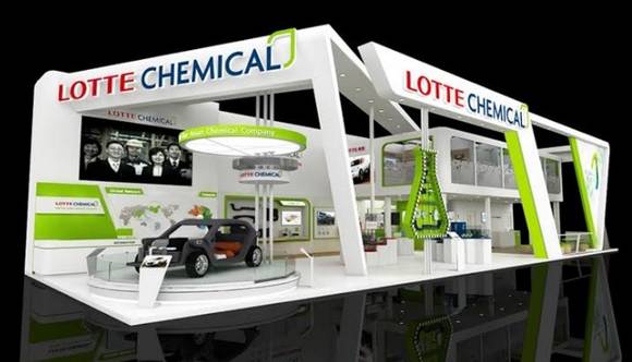 ▲ 롯데케미칼 차이나플라스 참가 부스 관련 자료사진.ⓒ롯데케미칼