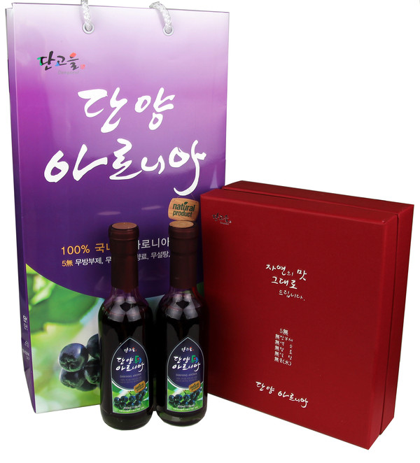 ▲ 단양아로니아 착즙액 제품.ⓒ단양군