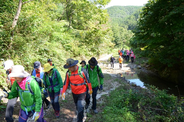 ▲ ‘제13회 청송낙동정맥등반대회’가 30일 오전 9시 청송주왕산국립공원에서 개최된다.사진은 지난 해 대회 모습.ⓒ청송군 제공