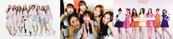 ▲ ⓒJYP 엔터테인먼트, 여자친구 인스타그램 캡처, 큐브엔터테인먼트 제공