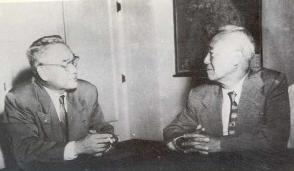 ▲ 이승만 대통령(우측)과 신익희 선생.ⓒ뉴데일리DB