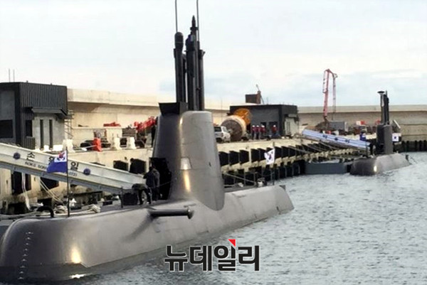 ▲ 제주기지의 잠수함 계류장.ⓒ뉴데일리 순정우 기자