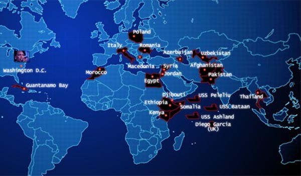 ▲ 세계 좌익진영은 美정보기관의 '블랙사이트' 운영을 폭로하며 맹비난했다. 사진은 2009년 12월 기준 美CIA가 운영하는 세계 각국의 '블랙사이트' 의심지역. ⓒ'혁명을 위한 뉴스' 홈페이지 캡쳐