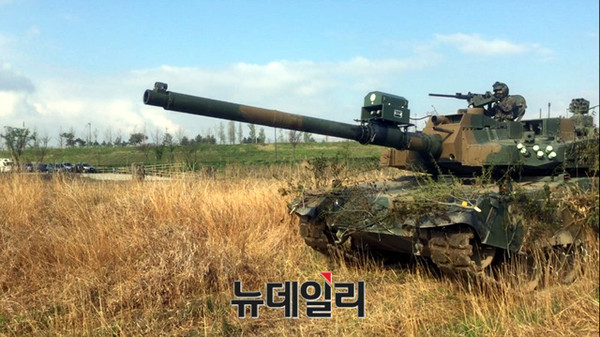 ▲ K-2 전차의 훈련 모습.ⓒ뉴데일리 순정우 기자