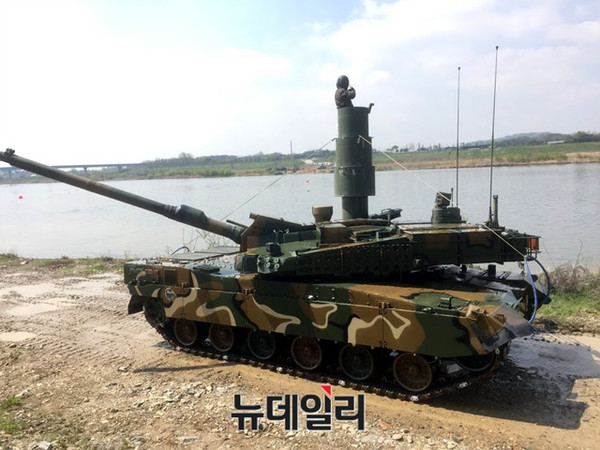 ▲ K-2 전차의 훈련 모습.ⓒ뉴데일리 순정우 기자